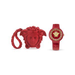 Versace Medusa Pop Silicone Watch Red Womens